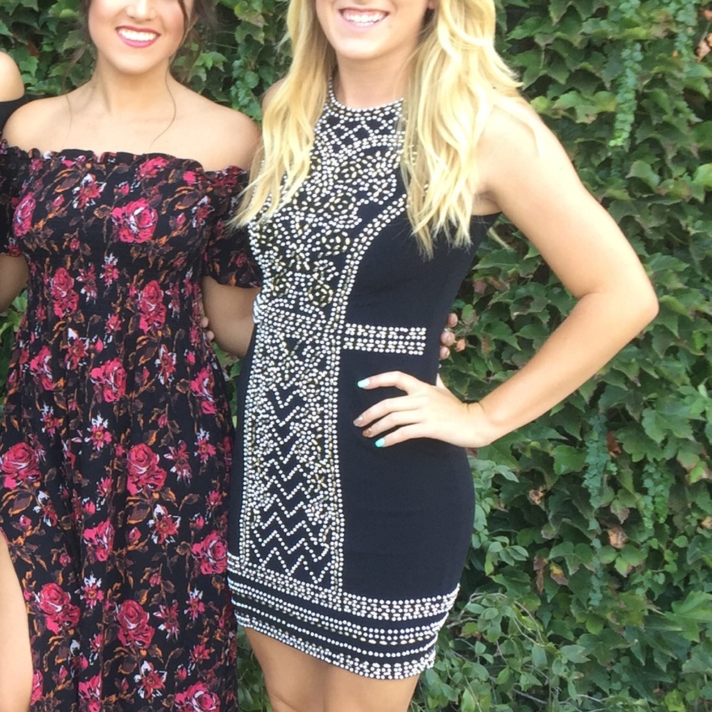 Black Speechless Beaded Dress